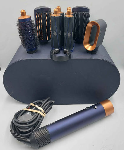 Dyson Airwrap Complete HS01 With 8 Attachments/ Blue & Copper- Boxed/ w Extra Accessory Bag