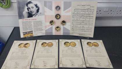 Dame Vera Lynn  The Voice Of A Nation Limited Edition Coin Collection Complete 8g 9ct coin included