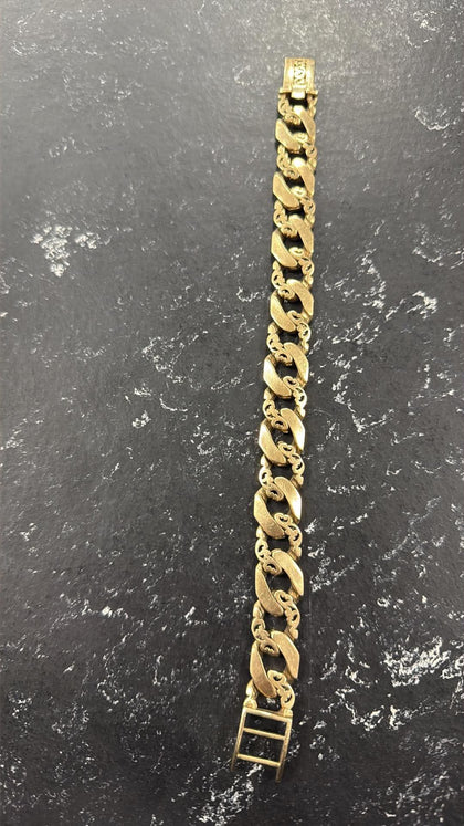 9ct vintage bark effect bracelet 9