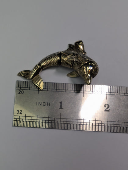 9CT GOLD DOLPHIN  PENDANT WITH CZ STONES PRESTON STORE