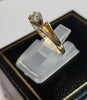 9ct Yellow Gold Ring with Clear Stone - Size N (N 1/2) - 2.39g total