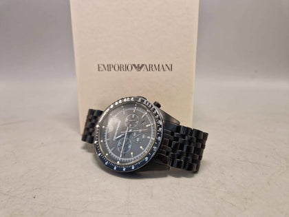 EMPORIO ARMANI AR5989 SPORTIVO BLACK STAINLESS STEEL MEN'S CHRONOGRAPH WATCH