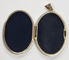 9ct Yellow Gold Oval Locket With Clear Stone - 6.56G - 1.5" - Hallmarked