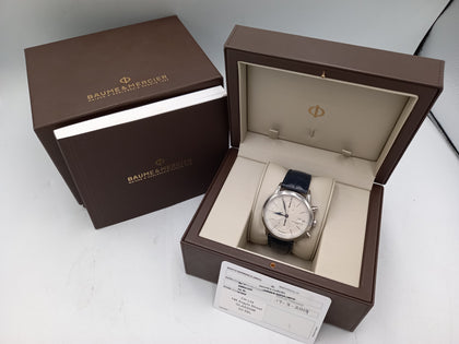 Baume & Mercier Classima 10330 Men's Automatic Chronograph, Blue Leather Strap - With Box and Papers, RRP £2900