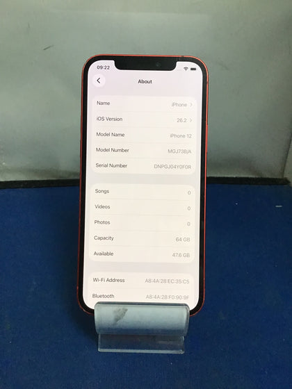 Apple iPhone 12 (Product Red) - 64GB Storage