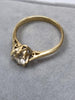 9ct gold ring cz stone size L 1/2