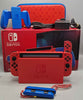 Switch Console, 32GB Mario Red Joy-Con W/Case, Grip & Straps, Boxed