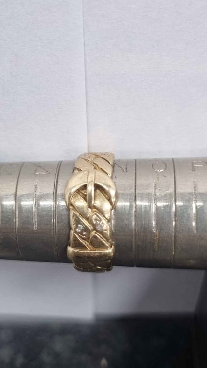 9k buckle Gold Ring