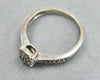 9ct White Gold Diamond Ring N1/2