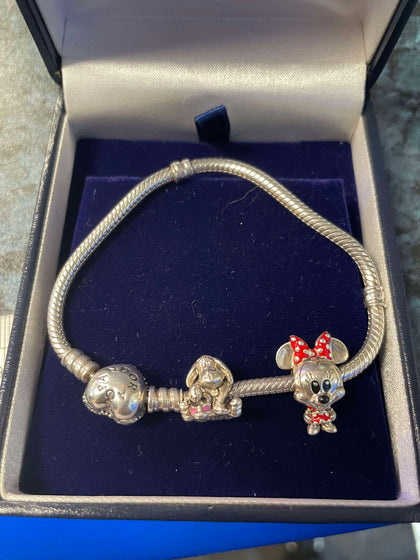 Disney pandora charms and bracelet