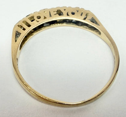 9ct yellow gold eternity ring size O