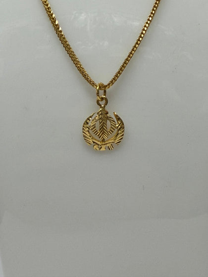 22ct khanda Pendant + Chain , 15.6