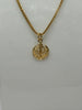 22ct khanda Pendant + Chain , 15.6" Long, 12.44g - ** Hallmarked **