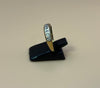 9ct gold ring with diamonds (M)