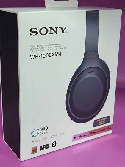 Sony WH-1000XM4 Wireless Noise-Canceling Over-Ear Headphones - Midnight Blue