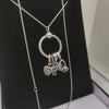 Pandora Necklace with 4 Pandora Charms, Hallmarked 925 ALE, 17.20Grams, Length: 18"