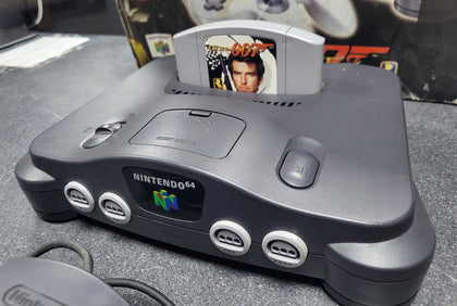 Nintendo 64 Console - Black - Boxed - Goldeneye Edition With Game and Outer Sleeve