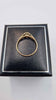 9ct Yellow Gold Ring With Curbic Zirconia Stone - Size O -  1.04 Grams