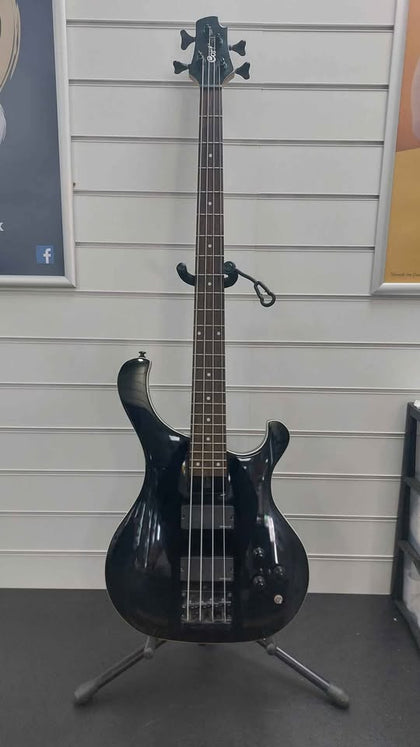 Cort's T54 bass electric guitar black 4 string in good shape has some marks ref pic