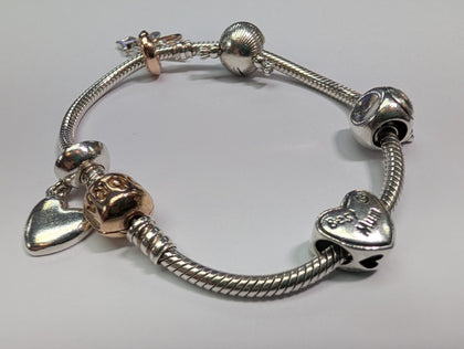 Pandora Silver Charm Bracelet With Charms