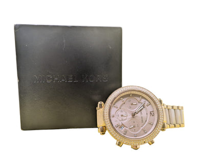 Michael Kors MK5896 Parker Chronograph Ladies Watch - Rose Gold