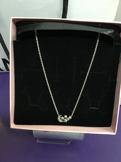 Pandora Sparkling Moon & Star Necklace