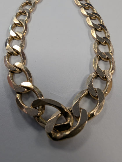9CT GOLD CURB BRACELET