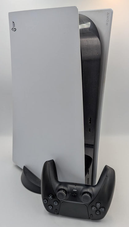 Playstation 5 Console, 825GB, White, Unboxed W/Black pad & Wires