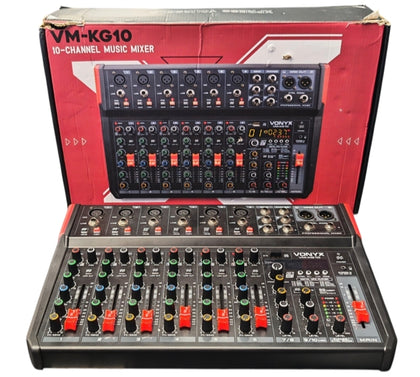 Vonyx VM-KG10 10-Channel PA Mixer with USB, Bluetooth & DSP**Boxed**