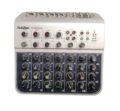 SubZero SZ-MIX08USB 8-Channel USB Mixer/Interface**Unboxed**
