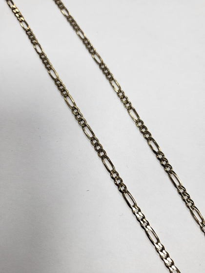 9ct Yellow Gold Figaro Chain - 22
