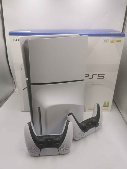 PlayStation 5 Slim Console 1TB White 2 Controllers Boxed **Great Condition**