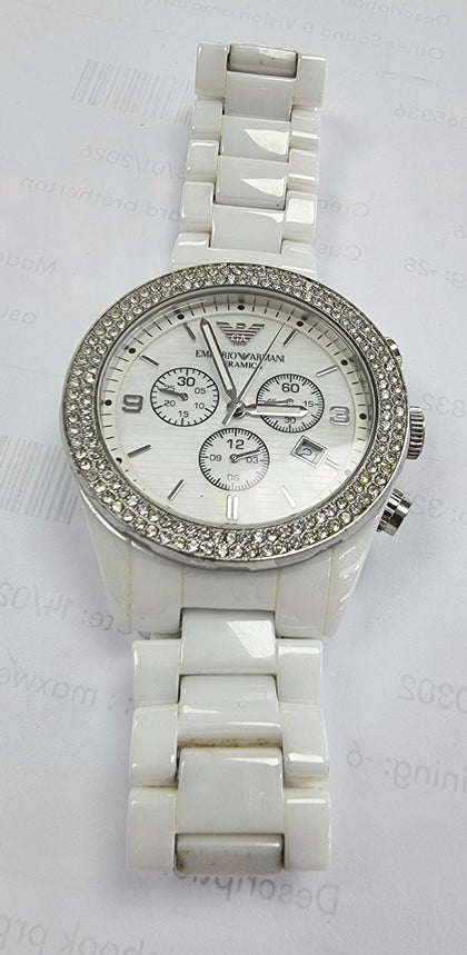 Emporio Armani AR1456 Ceramica Crystal White