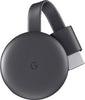 Google Chromecast 3rd Gen Charcoal, Boxed