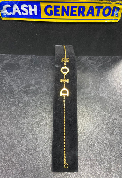 22ct Gold DIOR Bracelet, 3.44g
