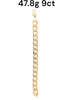 9ct Yellow Gold Heavy Curb Bracelet - 8.5" - 47.8g