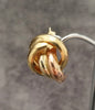 9ct Tri-Colour Gold Stud Earrings
