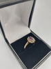 9K Gold Ring with Purple Centre Stone and CZ Stones, 1.4Grams, Size: L