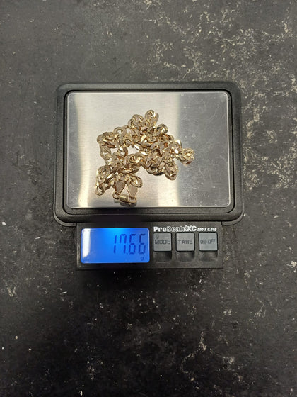 9ct Yellow Gold Solid Curb Chain (22