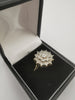9CT Gold Floral Cubic Zirconia Ring, 4.5Grams, 375 Hallmarked, Size: M - BOXED