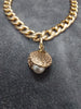 9ct Solid Yellow Gold Curb Bracelet with Clam Shell Charm 8"