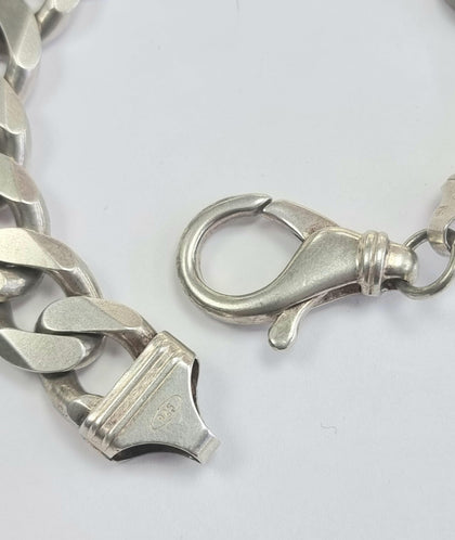 Silver Curb Bracelet 8.5