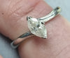 Platinum Diamond Ring 0.50CT Size"L"