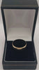 9ct yellow gold wedding band ring 3.4g Boxed, size R, hallmarked