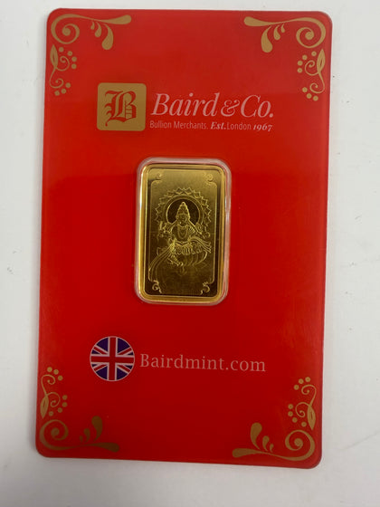 Baird & Co Lakshmi Minted Gold Bar 10g 999 Fine Gold Bullion