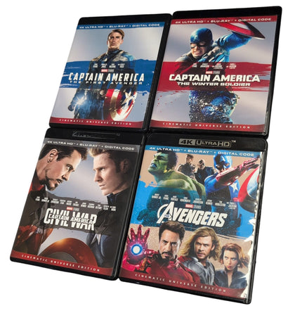 Marvel Captain America 4K Ultra HD DVD Bundle 