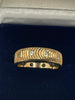 9ct Gold Ring With Clear stones