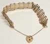 9ct Gold Gate Bracelet with Heart Clasp