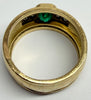 18ct yellow gold emerald and diamond ring size N 1/2