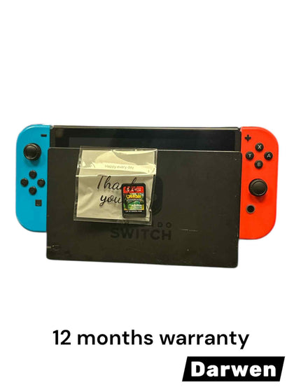 Nintendo Switch Console, 32GB + Neon Red/Blue Joy-Con + Crash Bandicoot N-Sane Trilogy Game